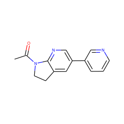CC(=O)N1CCc2cc(-c3cccnc3)cnc21 ZINC000221428817