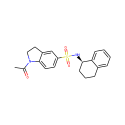 CC(=O)N1CCc2cc(S(=O)(=O)N[C@@H]3CCCc4ccccc43)ccc21 ZINC000004099910