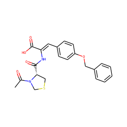 CC(=O)N1CSC[C@H]1C(=O)N/C(=C\c1ccc(OCc2ccccc2)cc1)C(=O)O ZINC000013488050