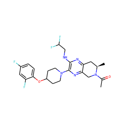 CC(=O)N1Cc2nc(N3CCC(Oc4ccc(F)cc4F)CC3)c(NCC(F)F)nc2C[C@H]1C ZINC001772597826