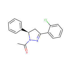 CC(=O)N1N=C(c2ccccc2Cl)C[C@@H]1c1ccccc1 ZINC000028521480