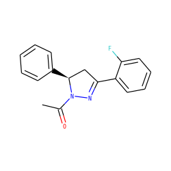 CC(=O)N1N=C(c2ccccc2F)C[C@@H]1c1ccccc1 ZINC000028522594