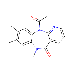 CC(=O)N1c2cc(C)c(C)cc2N(C)C(=O)c2cccnc21 ZINC000006522177
