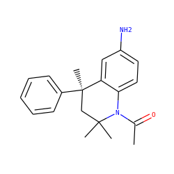 CC(=O)N1c2ccc(N)cc2[C@](C)(c2ccccc2)CC1(C)C ZINC000000198959