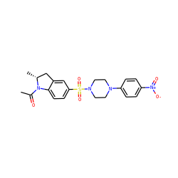 CC(=O)N1c2ccc(S(=O)(=O)N3CCN(c4ccc([N+](=O)[O-])cc4)CC3)cc2C[C@H]1C ZINC000012657678