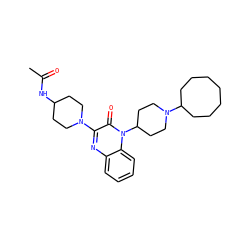 CC(=O)NC1CCN(c2nc3ccccc3n(C3CCN(C4CCCCCCC4)CC3)c2=O)CC1 ZINC000114764938