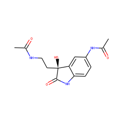 CC(=O)NCC[C@@]1(O)C(=O)Nc2ccc(NC(C)=O)cc21 ZINC000095560679
