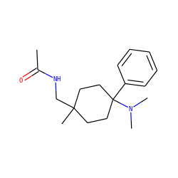 CC(=O)NCC1(C)CCC(c2ccccc2)(N(C)C)CC1 ZINC000146921602