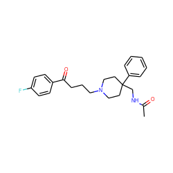 CC(=O)NCC1(c2ccccc2)CCN(CCCC(=O)c2ccc(F)cc2)CC1 ZINC000004214717