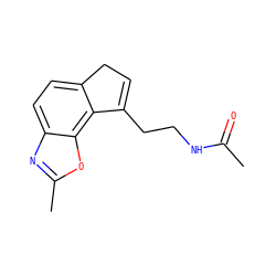 CC(=O)NCCC1=CCc2ccc3nc(C)oc3c21 ZINC000096174390