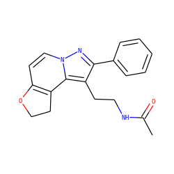 CC(=O)NCCc1c(-c2ccccc2)nn2ccc3c(c12)CCO3 ZINC000072107711