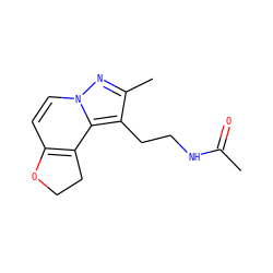 CC(=O)NCCc1c(C)nn2ccc3c(c12)CCO3 ZINC000072107712