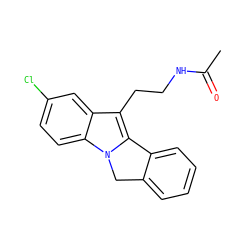 CC(=O)NCCc1c2n(c3ccc(Cl)cc13)Cc1ccccc1-2 ZINC000013805842