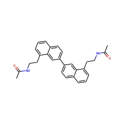 CC(=O)NCCc1cccc2ccc(-c3ccc4cccc(CCNC(C)=O)c4c3)cc12 ZINC000034011971