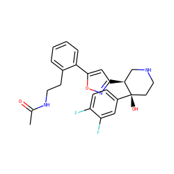 CC(=O)NCCc1ccccc1-c1cc([C@H]2CNCC[C@]2(O)c2ccc(F)c(F)c2)no1 ZINC000084616306