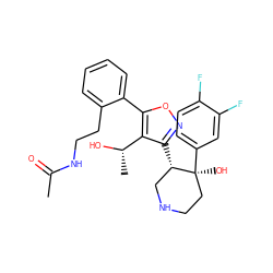 CC(=O)NCCc1ccccc1-c1onc([C@H]2CNCC[C@]2(O)c2ccc(F)c(F)c2)c1[C@H](C)O ZINC000084616313