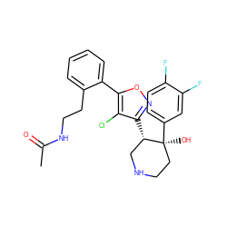 CC(=O)NCCc1ccccc1-c1onc([C@H]2CNCC[C@]2(O)c2ccc(F)c(F)c2)c1Cl ZINC000084616308