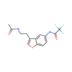 CC(=O)NCCc1coc2ccc(NC(=O)C(F)(F)F)cc12 ZINC000040955478