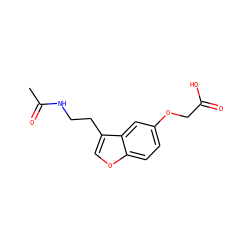 CC(=O)NCCc1coc2ccc(OCC(=O)O)cc12 ZINC000013781742