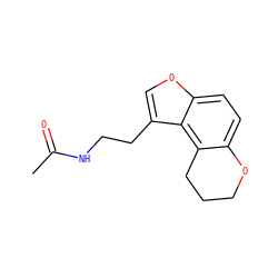 CC(=O)NCCc1coc2ccc3c(c12)CCCO3 ZINC000013781849