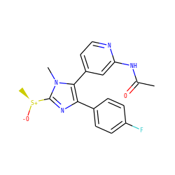 CC(=O)Nc1cc(-c2c(-c3ccc(F)cc3)nc([S@+](C)[O-])n2C)ccn1 ZINC000035983048
