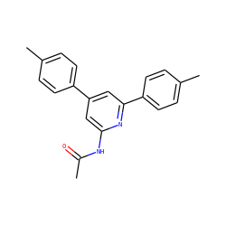 CC(=O)Nc1cc(-c2ccc(C)cc2)cc(-c2ccc(C)cc2)n1 ZINC001772652327