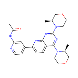 CC(=O)Nc1cc(-c2ccc3c(N4CCOC[C@@H]4C)nc(N4CCOC[C@@H]4C)nc3n2)ccn1 ZINC000113715788