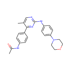 CC(=O)Nc1ccc(-c2nc(Nc3ccc(N4CCOCC4)cc3)ncc2C)cc1 ZINC000095559489