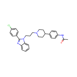 CC(=O)Nc1ccc(C2CCN(CCCn3c(-c4ccc(Cl)cc4)nc4ccccc43)CC2)cc1 ZINC000071329203