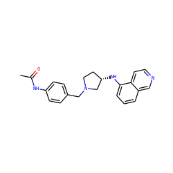 CC(=O)Nc1ccc(CN2CC[C@H](Nc3cccc4cnccc34)C2)cc1 ZINC000114031264
