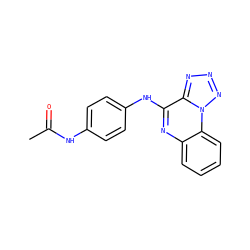 CC(=O)Nc1ccc(Nc2nc3ccccc3n3nnnc23)cc1 ZINC000020414611