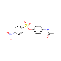 CC(=O)Nc1ccc(OS(=O)(=O)c2ccc([N+](=O)[O-])cc2)cc1 ZINC000002071700