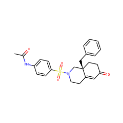 CC(=O)Nc1ccc(S(=O)(=O)N2CCC3=CC(=O)CC[C@@]3(Cc3ccccc3)C2)cc1 ZINC000028953712