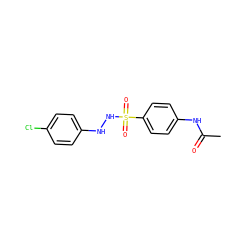 CC(=O)Nc1ccc(S(=O)(=O)NNc2ccc(Cl)cc2)cc1 ZINC000299839689