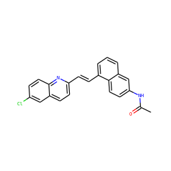 CC(=O)Nc1ccc2c(/C=C/c3ccc4cc(Cl)ccc4n3)cccc2c1 ZINC000013560090