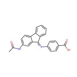 CC(=O)Nc1ccc2c(c1)/C(=N/c1ccc(C(=O)O)cc1)c1ccccc1-2 ZINC000003953903