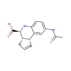 CC(=O)Nc1ccc2c(c1)[C@@H]1C=CC[C@@H]1[C@@H](C(=O)O)N2 ZINC000000297014
