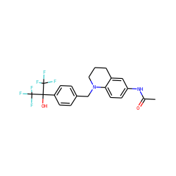 CC(=O)Nc1ccc2c(c1)CCCN2Cc1ccc(C(O)(C(F)(F)F)C(F)(F)F)cc1 ZINC000205724870