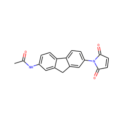 CC(=O)Nc1ccc2c(c1)Cc1cc(N3C(=O)C=CC3=O)ccc1-2 ZINC000001681532