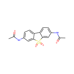 CC(=O)Nc1ccc2c(c1)S(=O)(=O)c1cc(NC(C)=O)ccc1-2 ZINC000000192250