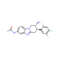 CC(=O)Nc1ccc2c(c1)nc1n2C[C@H](N)[C@@H](c2cc(F)c(F)cc2F)C1 ZINC000043060774