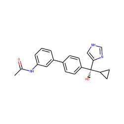 CC(=O)Nc1cccc(-c2ccc([C@@](O)(c3c[nH]cn3)C3CC3)cc2)c1 ZINC000059972530