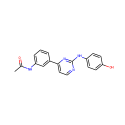 CC(=O)Nc1cccc(-c2ccnc(Nc3ccc(O)cc3)n2)c1 ZINC000035875815