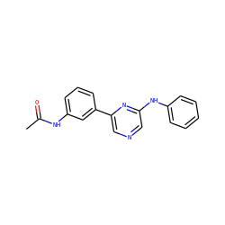 CC(=O)Nc1cccc(-c2cncc(Nc3ccccc3)n2)c1 ZINC000013679220