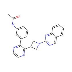 CC(=O)Nc1cccc(-c2nccnc2C2CN(c3ncc4ccccc4n3)C2)c1 ZINC000140215454
