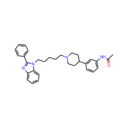 CC(=O)Nc1cccc(C2CCN(CCCCCn3c(-c4ccccc4)nc4ccccc43)CC2)c1 ZINC000071317792