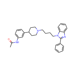 CC(=O)Nc1cccc(C2CCN(CCCCn3c(-c4ccccc4)nc4ccccc43)CC2)c1 ZINC000071318562