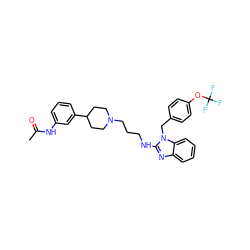 CC(=O)Nc1cccc(C2CCN(CCCNc3nc4ccccc4n3Cc3ccc(OC(F)(F)F)cc3)CC2)c1 ZINC000058592486