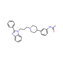 CC(=O)Nc1cccc(C2CCN(CCCn3c(-c4ccccc4)nc4ccccc43)CC2)c1 ZINC000071330082