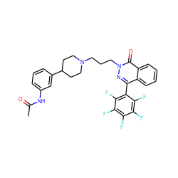 CC(=O)Nc1cccc(C2CCN(CCCn3nc(-c4c(F)c(F)c(F)c(F)c4F)c4ccccc4c3=O)CC2)c1 ZINC000082157839